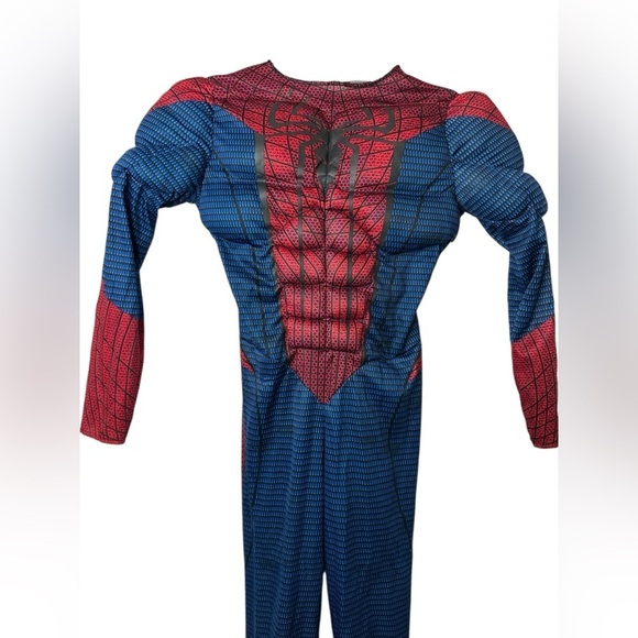 SPIDERMAN Youth Medium Muscle Bodysuit Costume Marvel Halloween - Picture 2 of 11